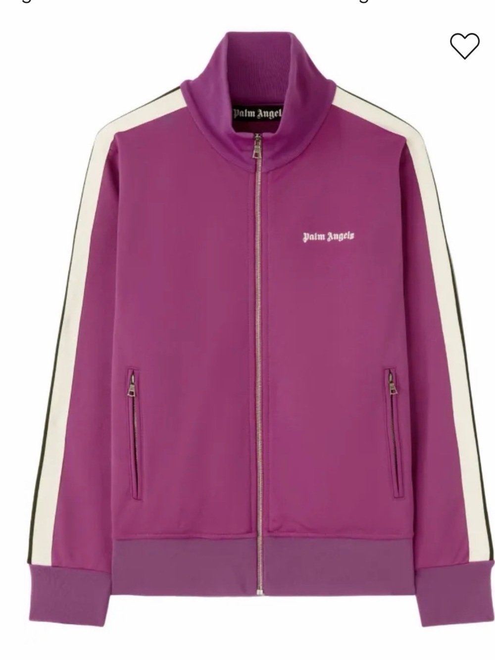 NWT Palm Angels Magenta Track Jacket with White Stripes SIZE MEDIUM